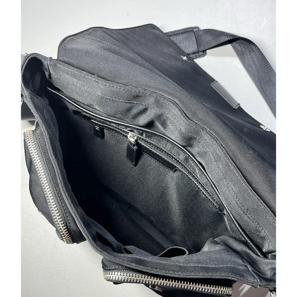 Banana Republic Messenger Laptop Travel Bag Black Crossbody Briefcase